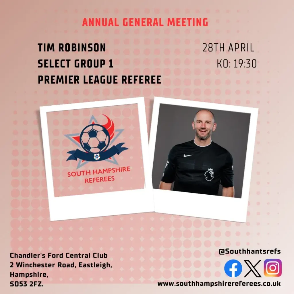 2025 Annual General Meeting (AGM) 17 South Hampshire Referees - Notice of Annual General Meeting (AGM)
